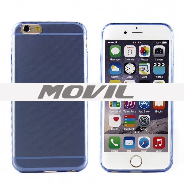 NP-2353 Ultra delgado transparente TPU funda para iPhone 6-0